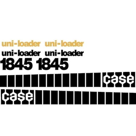 Aftermarket New Whole Decal Set w/ Uni-Loader Decals Fits Case Skidsteer 1845 OS (Old Style) CASE1845OSDECALSET